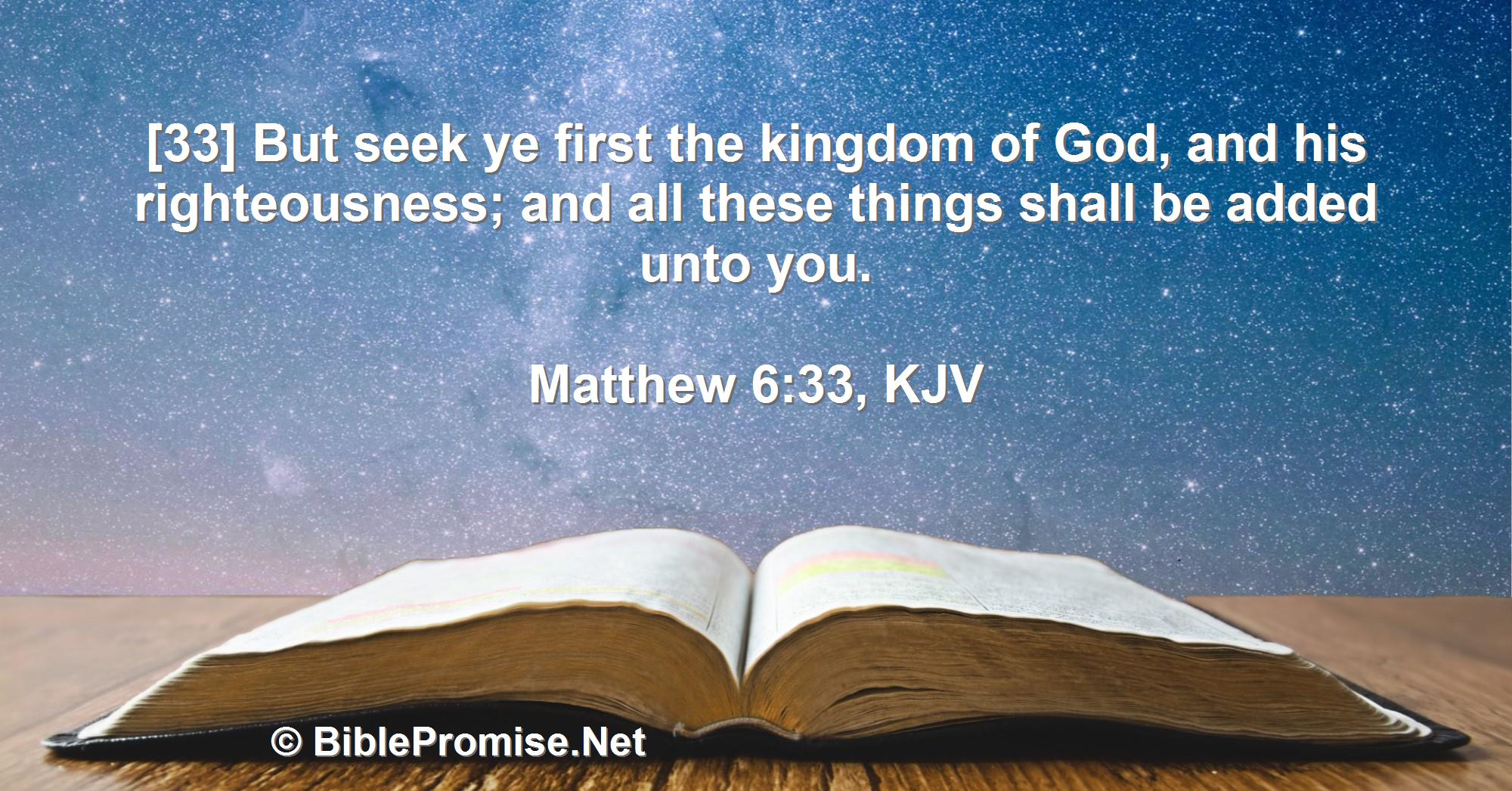Matthew 6:33 (KJV)